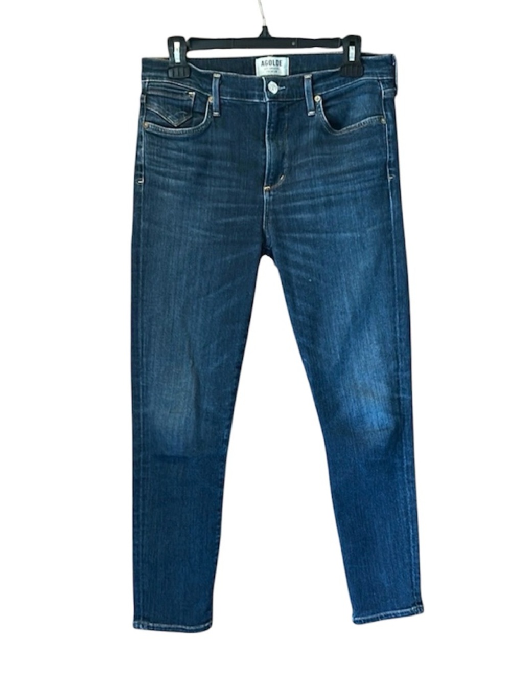 AGOLDE Sophie Crop Jeans Womens 29 High Rise Skinny Starland Dark Wash Stretch